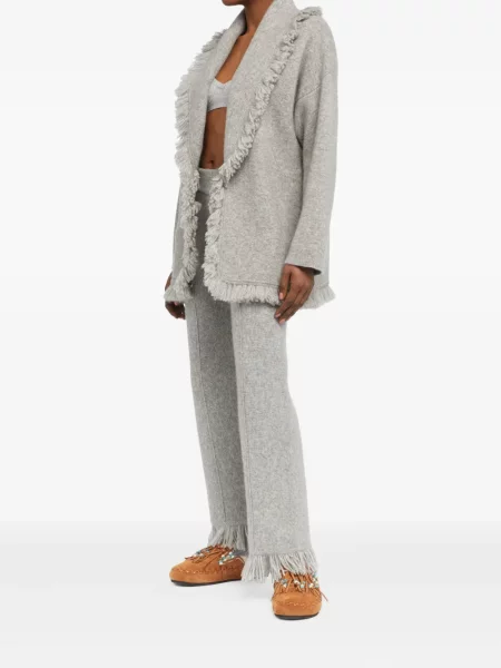 Cardigan Alanui cu franjuri gri