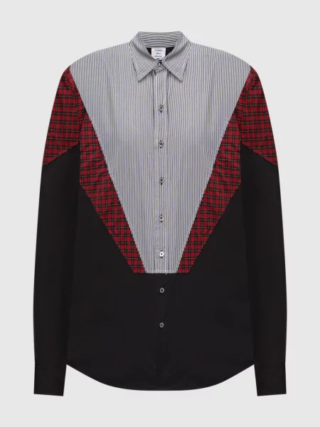 Сорочка з ефеком Color Block Vetements чорна