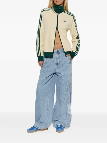 Sneakerși Adidas din dantelă cu broderie negru