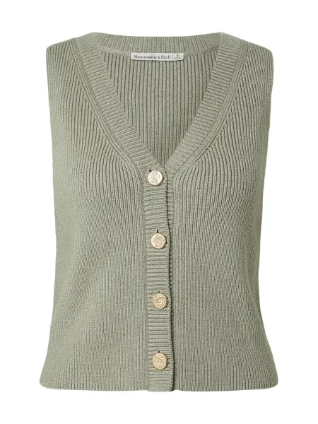 Abercrombie & Fitch Vestă tricotată pastel verde
