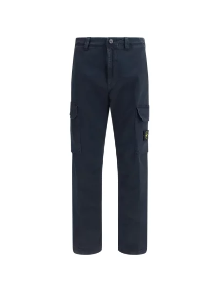 Pantaloni cargo Stone Island cu strasuri albastru