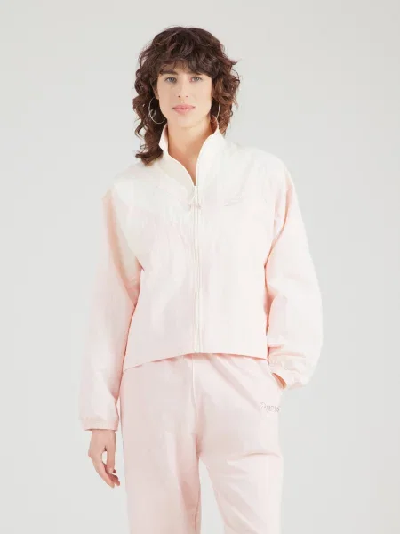 Reebok Geacă de primăvară-toamnă roz alb