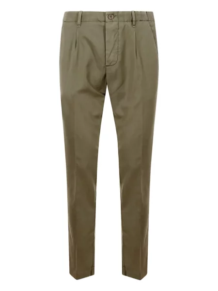 Pantaloni Myths de lână plisate verde