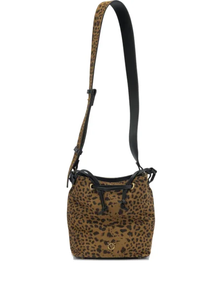 Geantă Pinko cu imagine cu model leopard maro