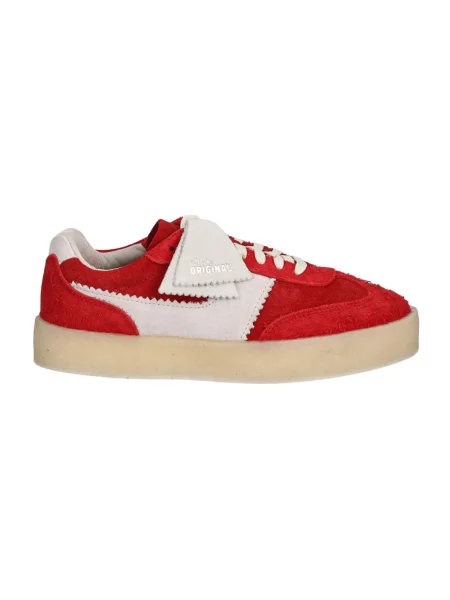 Sneakersy Clarks zamszowe czerwone