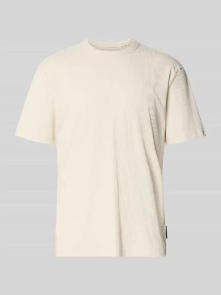 T-shirt o kroju regular fit z mieszanki bawełny i modalu Tom Tailor Denim biała
