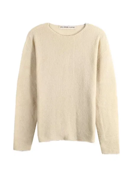 Sweter Meta Campania Collective z okrągłym dekoltem biały