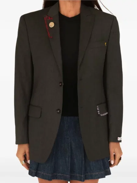 Sacou The Divine Rebel Collective cu broderie gri