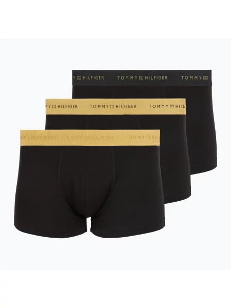 Boxeri pentru bărbați Tommy Hilfiger Trunk Metallic black/gold/gold negru