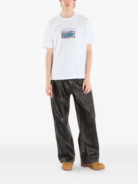 Tricou Wasted cu imagine alb