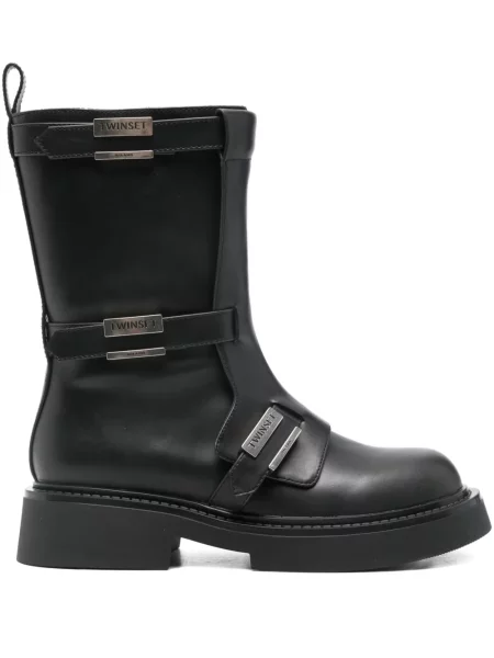 Botine Twinset cu cataramă negru