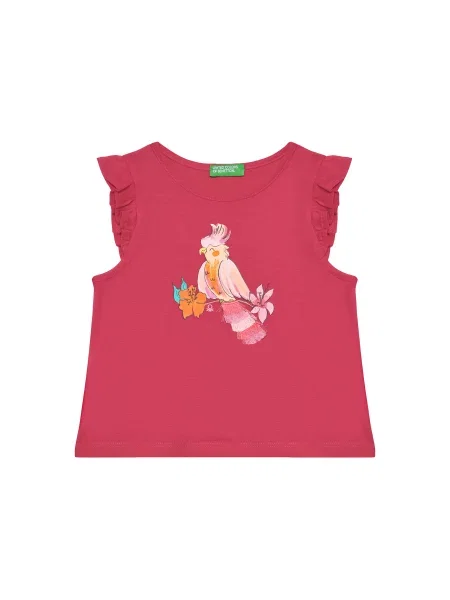 United Colors Of Benetton Футболка Regular Fit рожевий