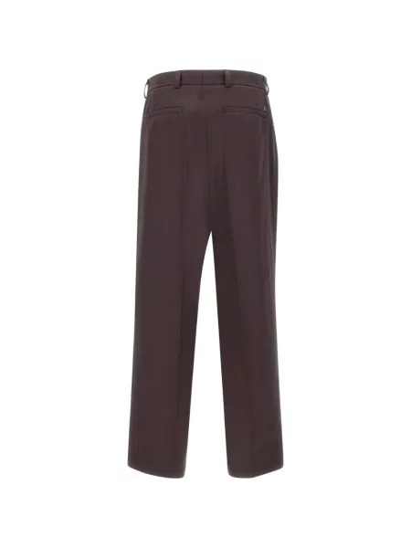 Pantaloni Boss din țesătură twill maro