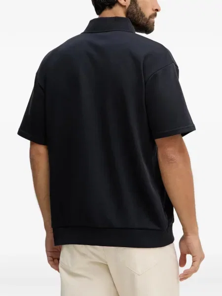 Scurt tricou polo Lindbergh negru