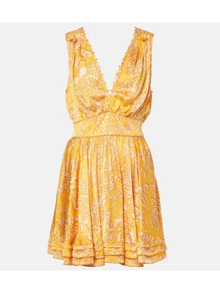 Rochie Poupette St Barth cu imagine galben