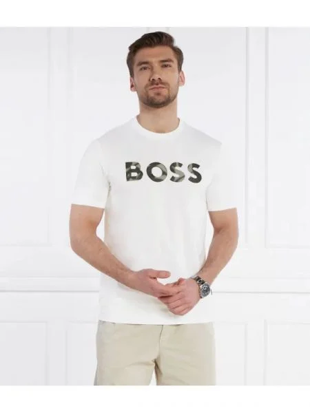 BOSS BLACK Tricou Thompson alb