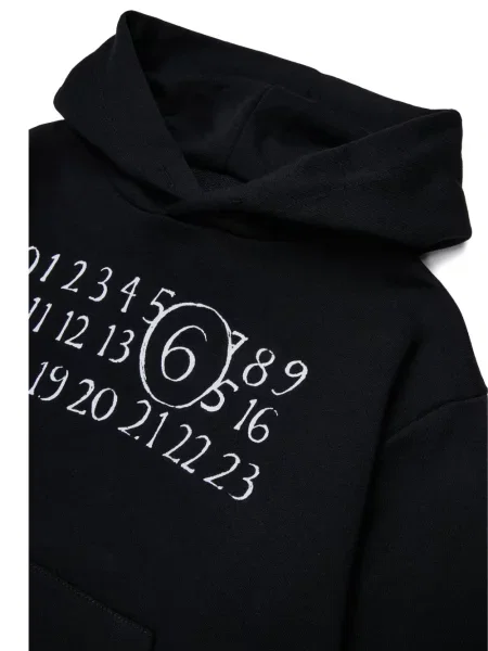 Bluza z kapturem dziecięca Mm6 Maison Margiela czarna