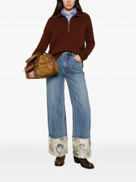 Blugi Alemais cu model floral cu imagine albastru