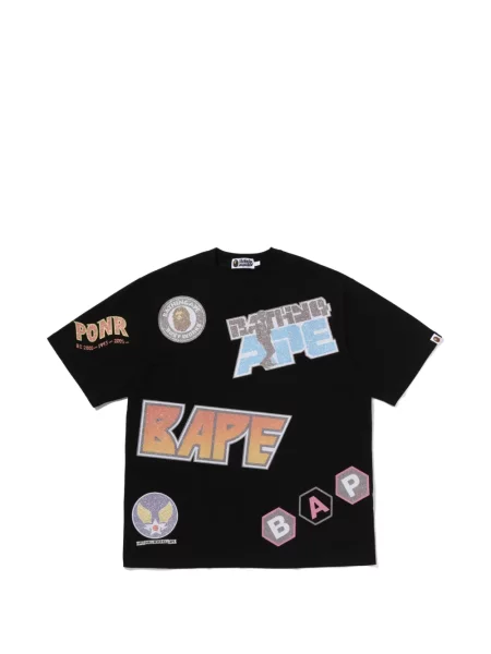 Tricou A Bathing Ape® cu autograf negru