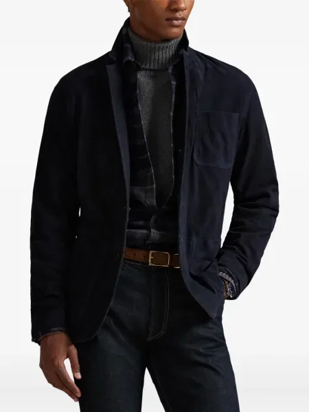 Șapcă Polo Ralph Lauren cu două rânduri de nasturi de in în carouri albastru