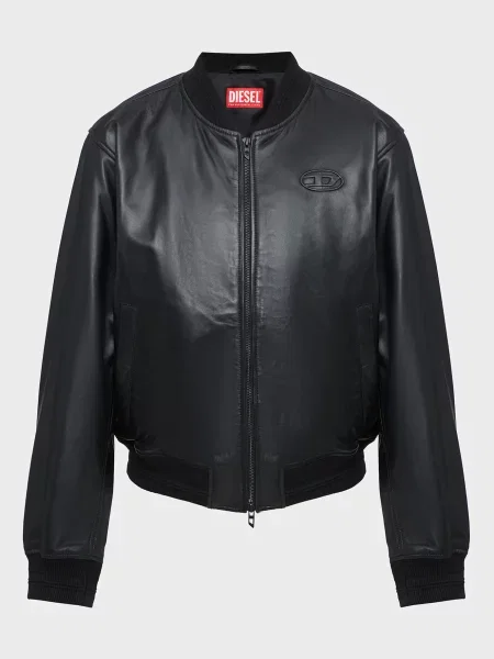 Шкіряна куртка Diesel чорна