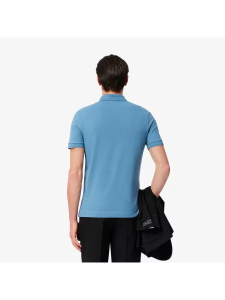Lacoste Koszulka Polo Paris Stretch Piqué Regular Fit niebieska