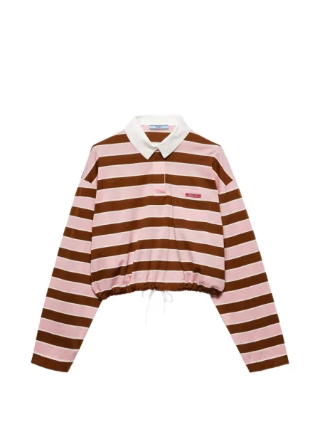 Tricou Prada cu imagine lung roz