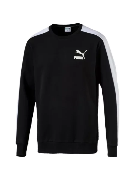 Hanorac crewneck Puma cu decolteu rotund cu autograf negru