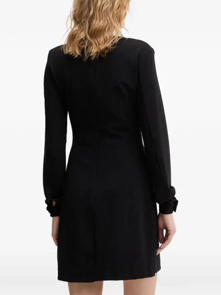 Rochie mini Guess cu decolteu în V negru