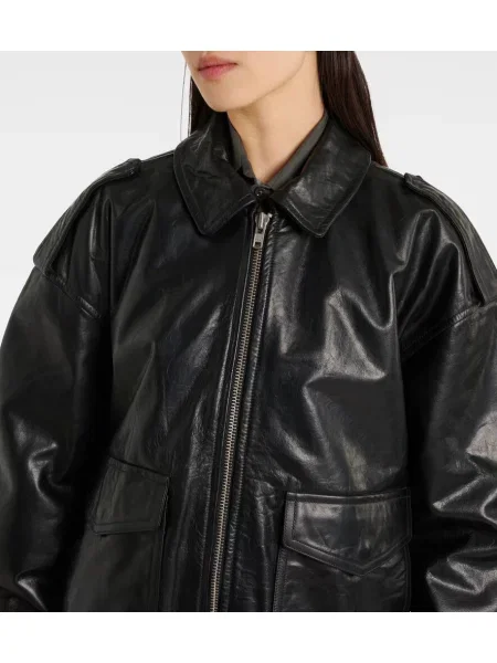 Geanta de piele The Frankie Shop negru