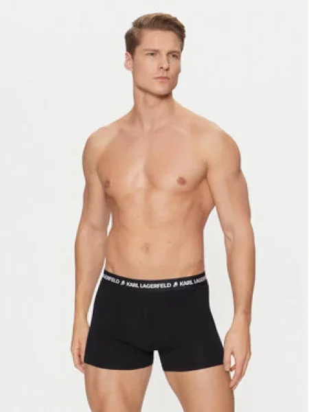 Boxerky KARL LAGERFELD Logo Trunk 7 párů black bílé