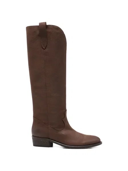 Ботуши Via Roma 15 бродирани кафяво