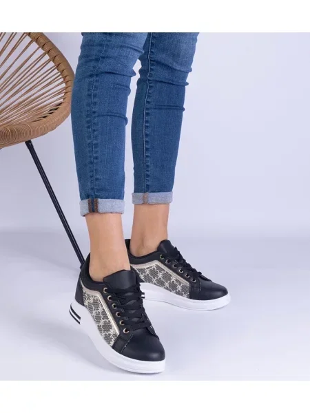 Маратонки D/ceo с клин ток черно