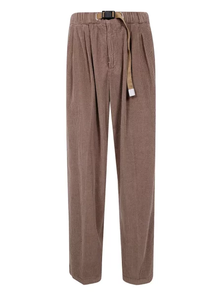 Pantaloni White Sand de catifea cord alb