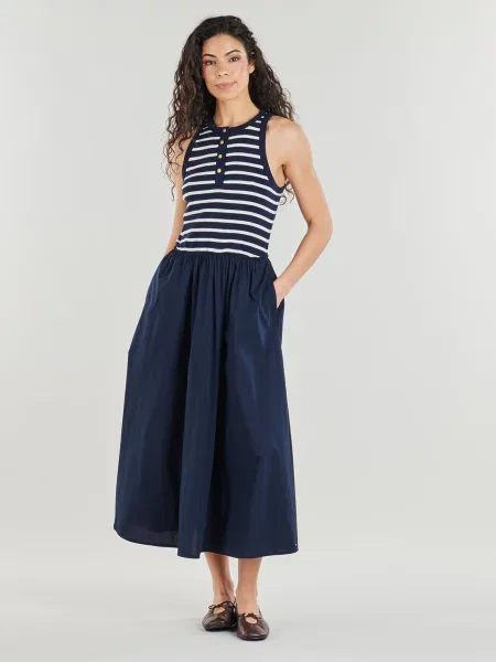 Šaty Tommy Hilfiger popelín modrá