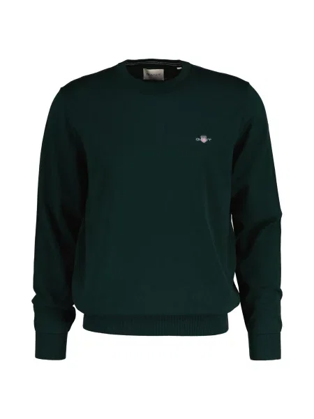 GANT Pulóver Classic sötétzöld
