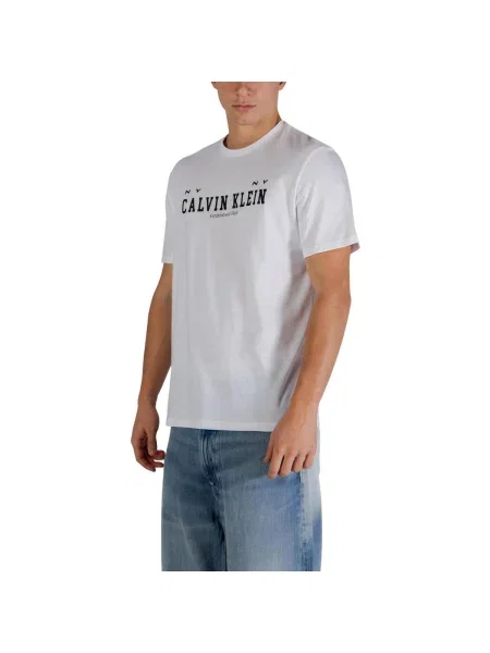 Calvin Klein Jeans Tricou Coll Word Graphic alb