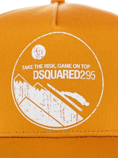 Șapcă Dsquared2 zdrențuiți portocaliu