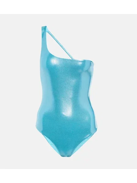 Costum de baie Jade Swim cu un umăr gol albastru