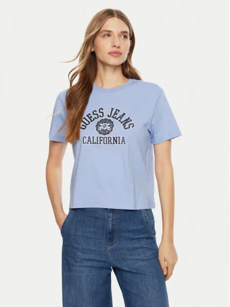 Guess Majica Regular Fit modra