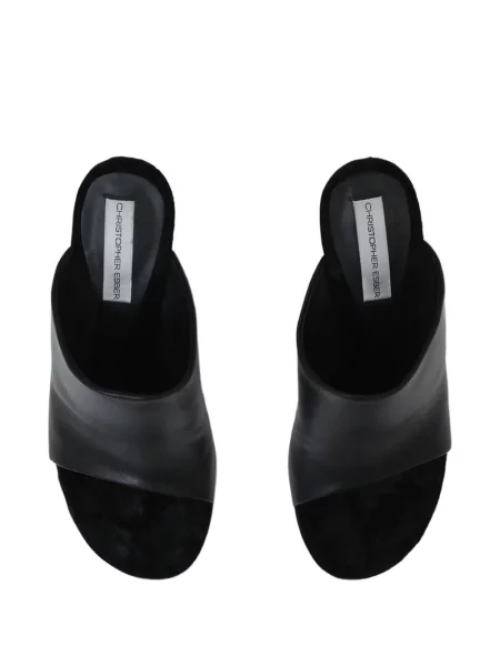 Papuci tip mules Christopher Esber negru