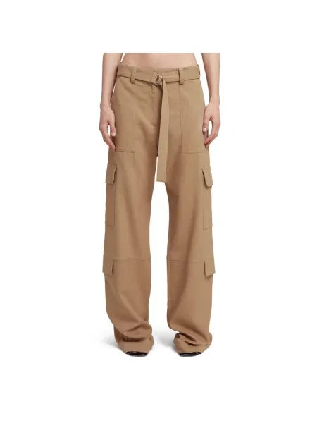 Spodnie Msgm beżowe