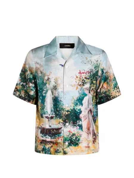 Cămașă Amiri cu model floral cu imagine albastru