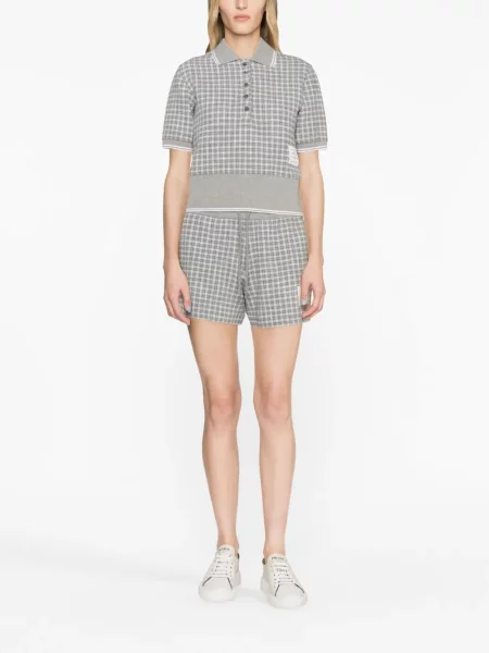 Pledinės šortai Thom Browne tvido pilka