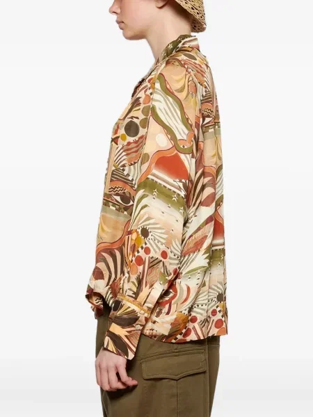 Długa koszula Chufy z nadrukiem w abstrakcyjne wzory