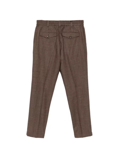 Pantaloni Pt Torino în carouri maro
