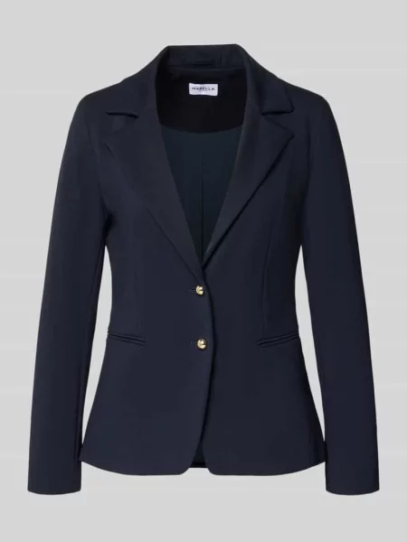 Żakiet o kroju slim fit z mieszanki model ‘Ritmo’ Marella granatowa