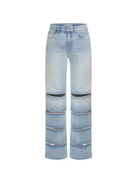 Blugi Contessa Mills din piele albastru