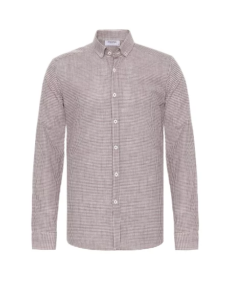 Moxx Paris Košile tmavě hnědá bílá