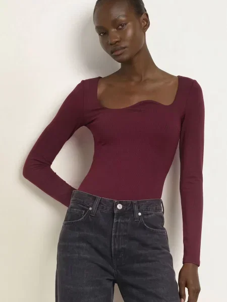 Undress Code Stringové Body Mademoiselle tmavě červená
